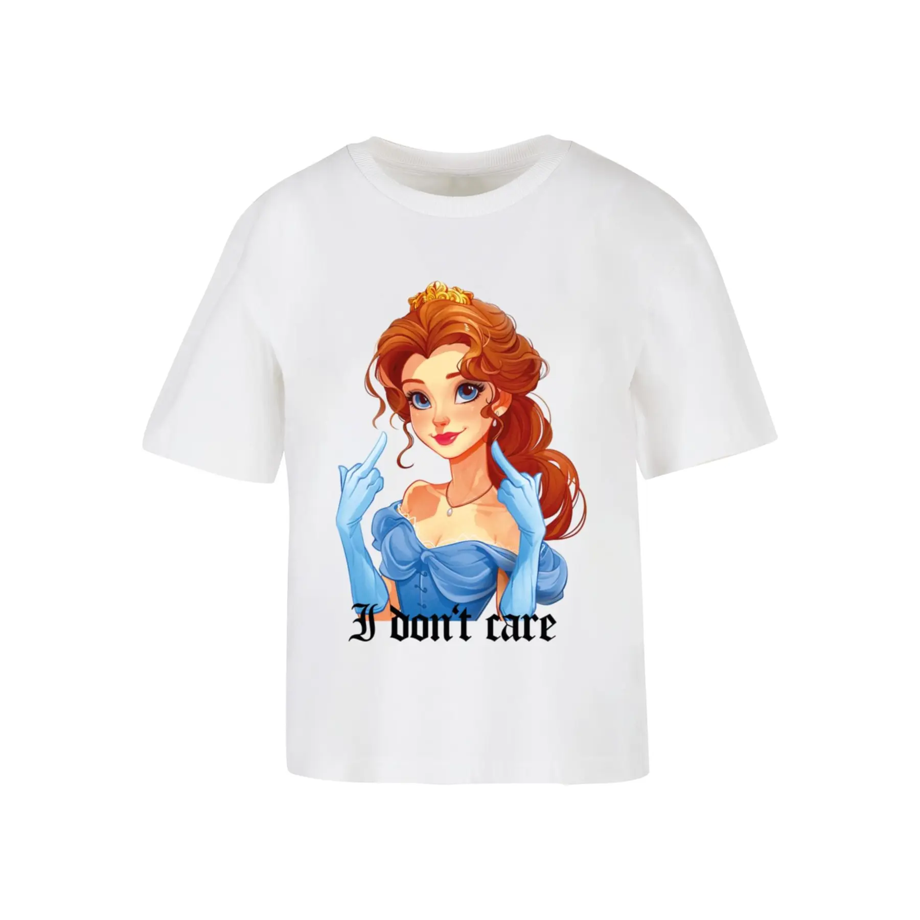 T-Shirt Miss Tee Don't Care Handsign