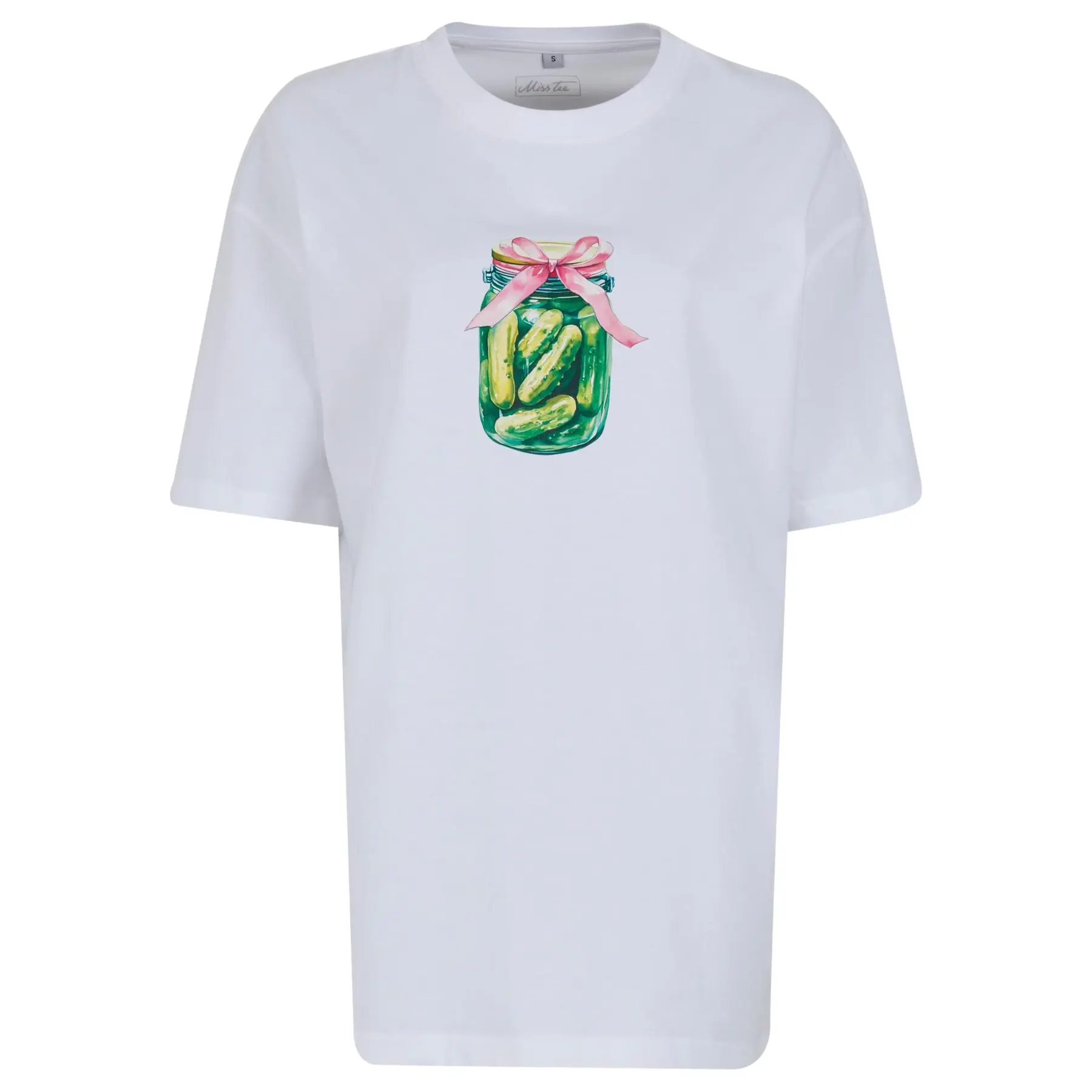 T-shirt oversize da donna Miss Tee Gurken Glas