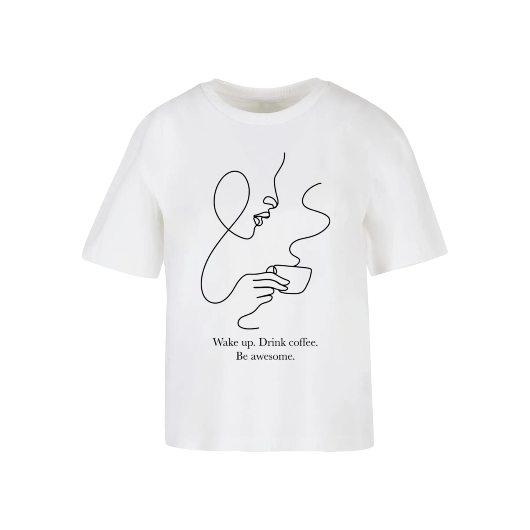 T-Shirt Miss Tee Drink Coffee Be Awesome