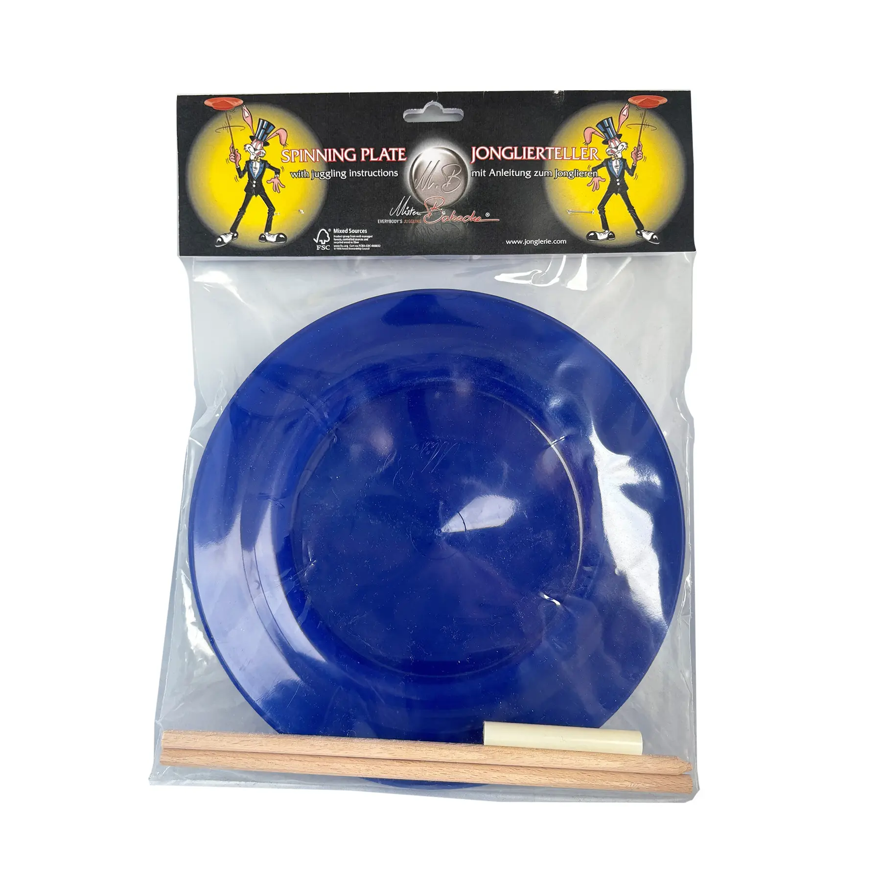 Verpackter Jonglier-Teller im Blister Mister Babache