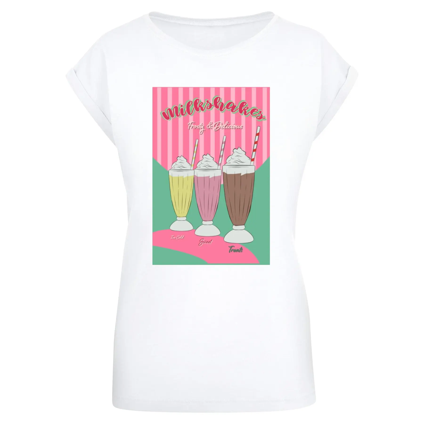 Damen T-Shirt Mister Tee Milkshake