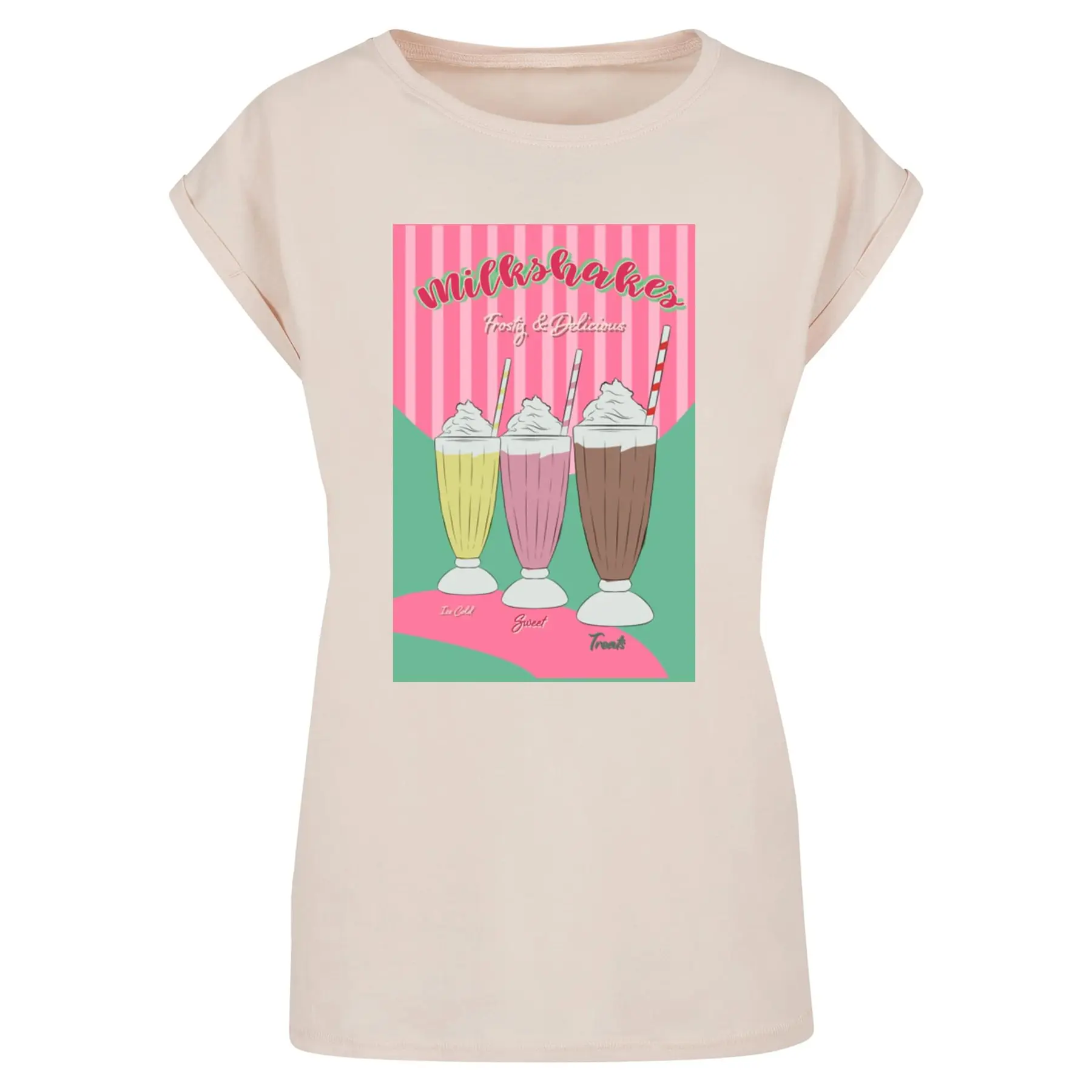 Damen T-Shirt Mister Tee Milkshake