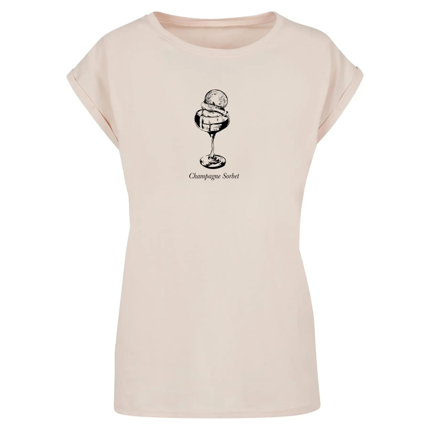 Damen T-Shirt Mister Tee Champagne
