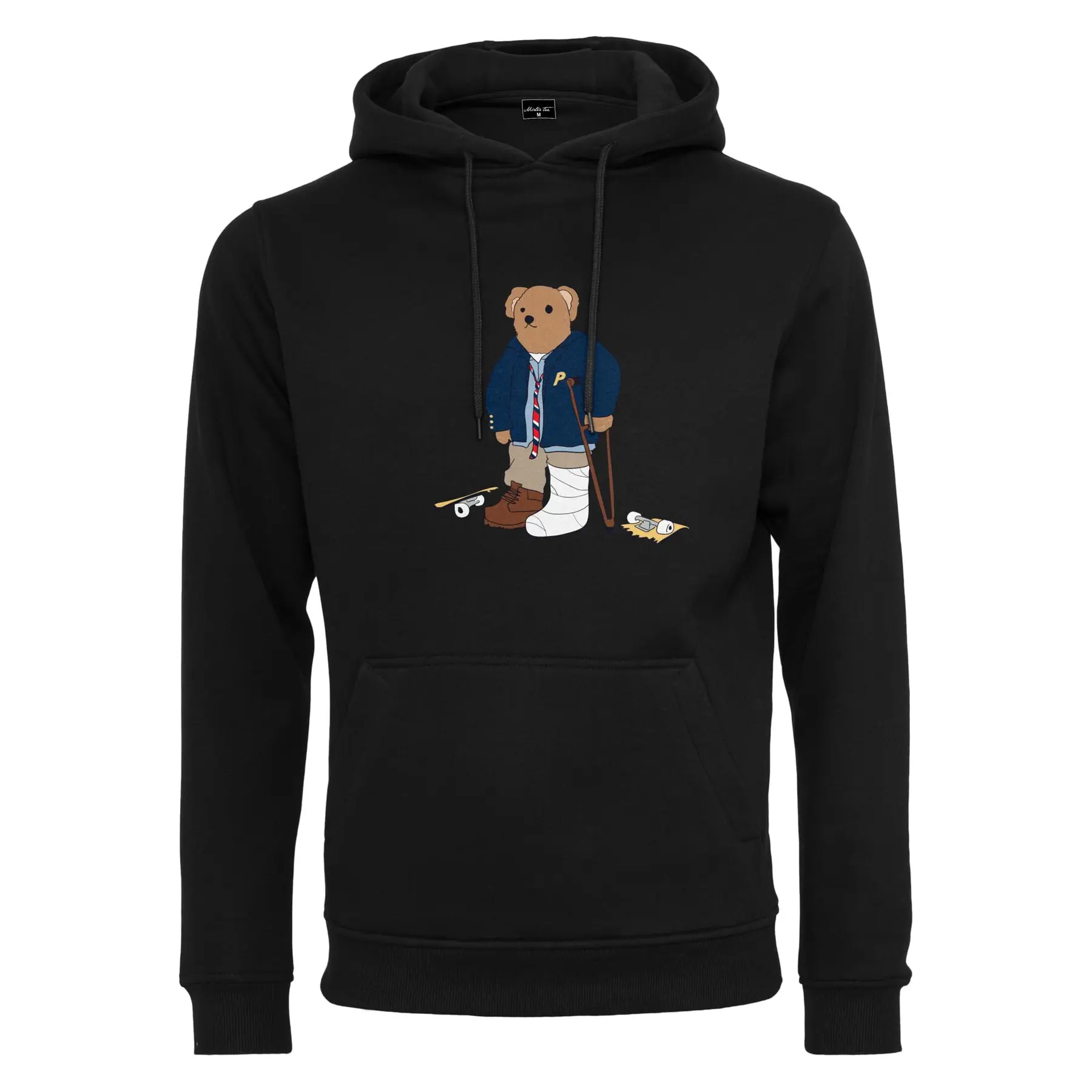 Kapuzensweatshirt Mister Tee Skateboard Bear