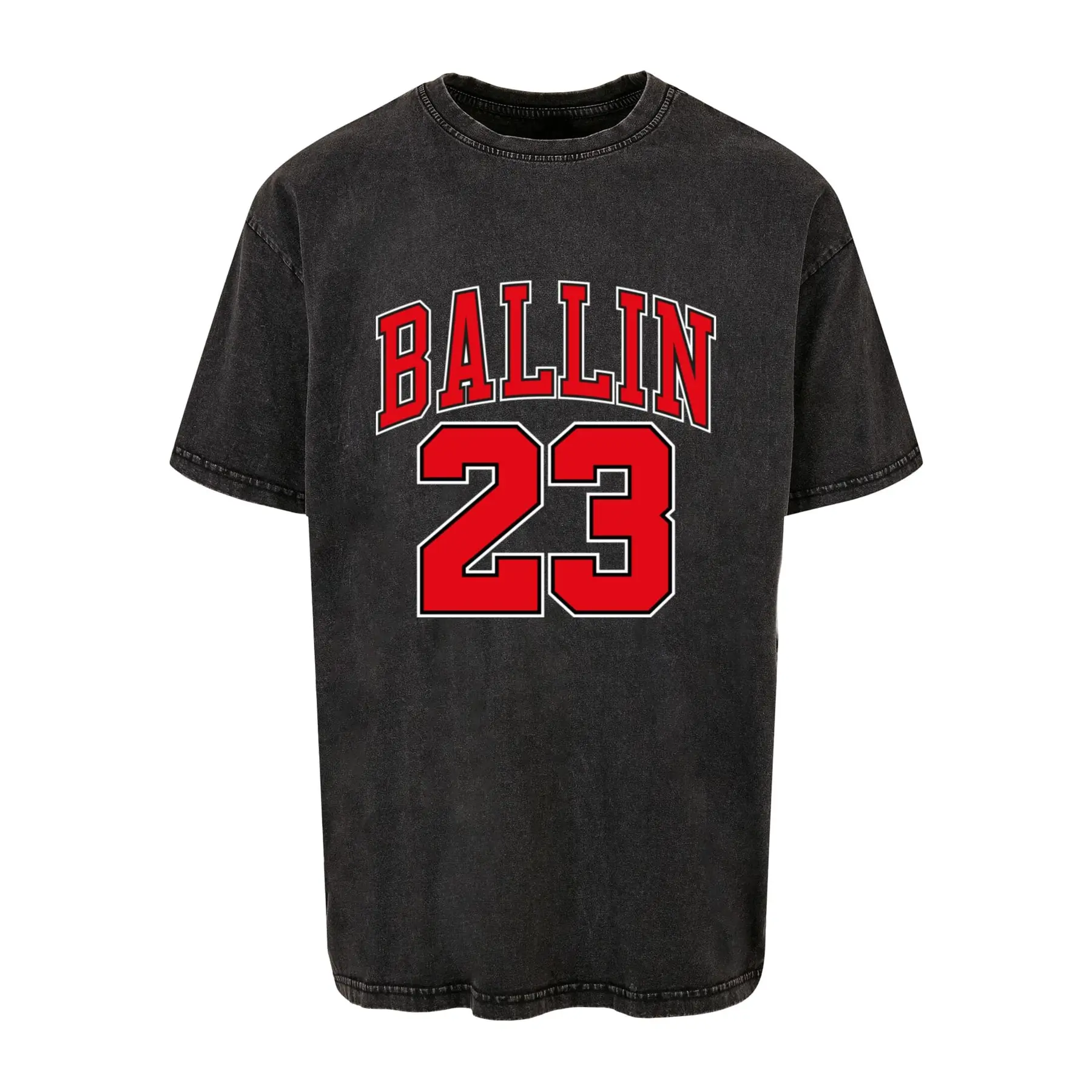 Oversized T-Shirt Mister Tee Ballin 23 Acid Washed Heavy
