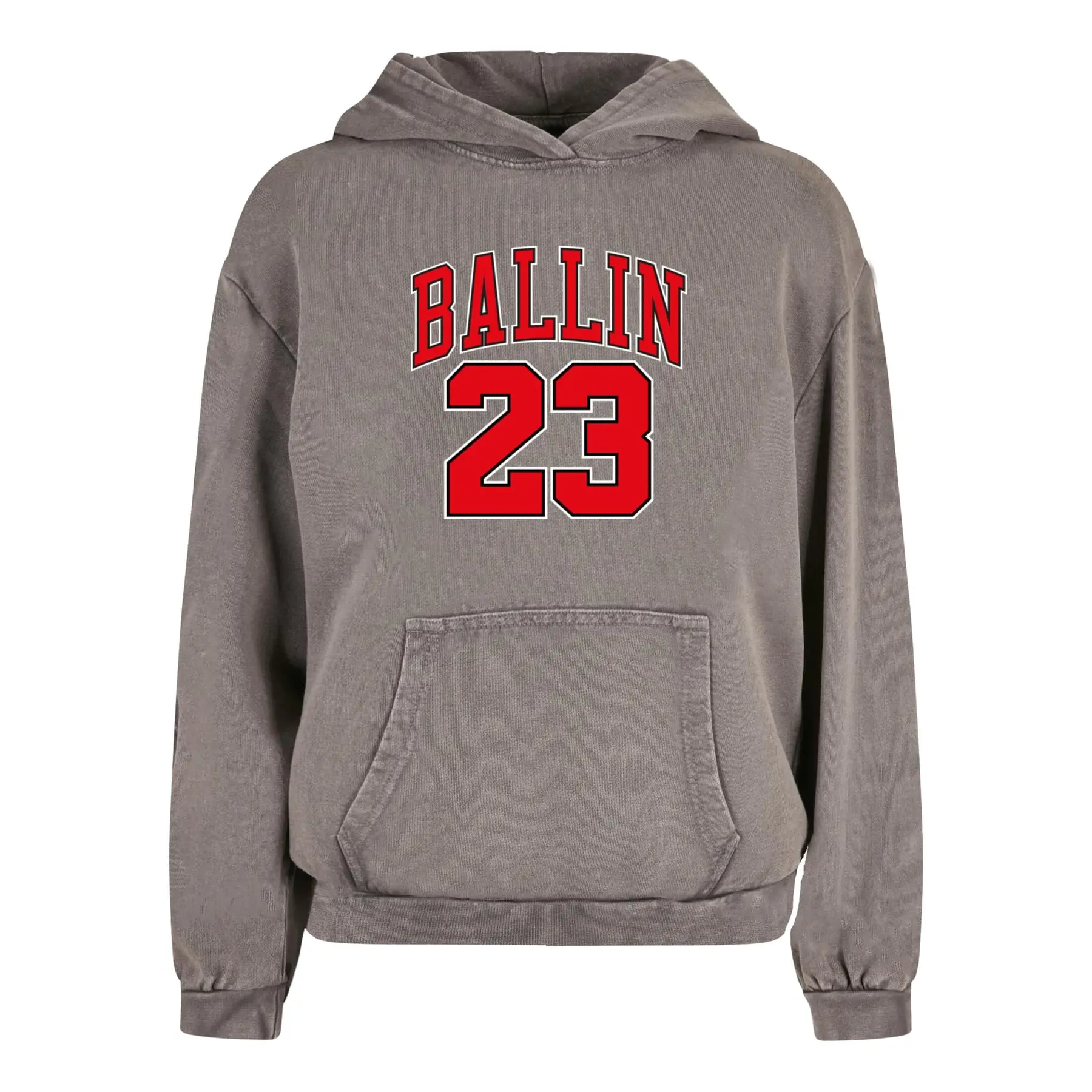 Hoodie Damen Mister Tee Ballin 23 Acid Washed