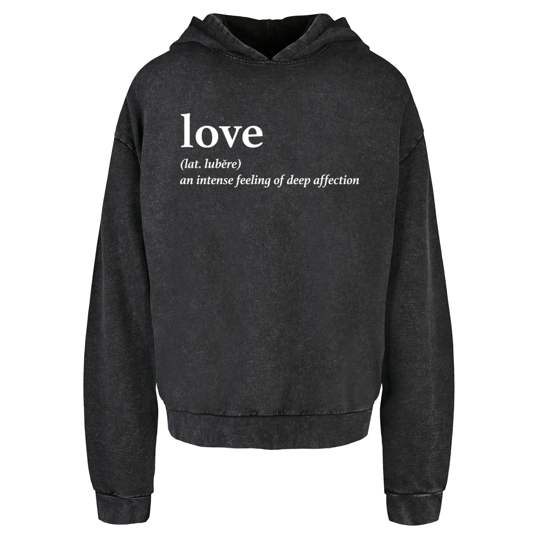 Kapuzensweatshirt Mister Tee Love Definition Acid Washed