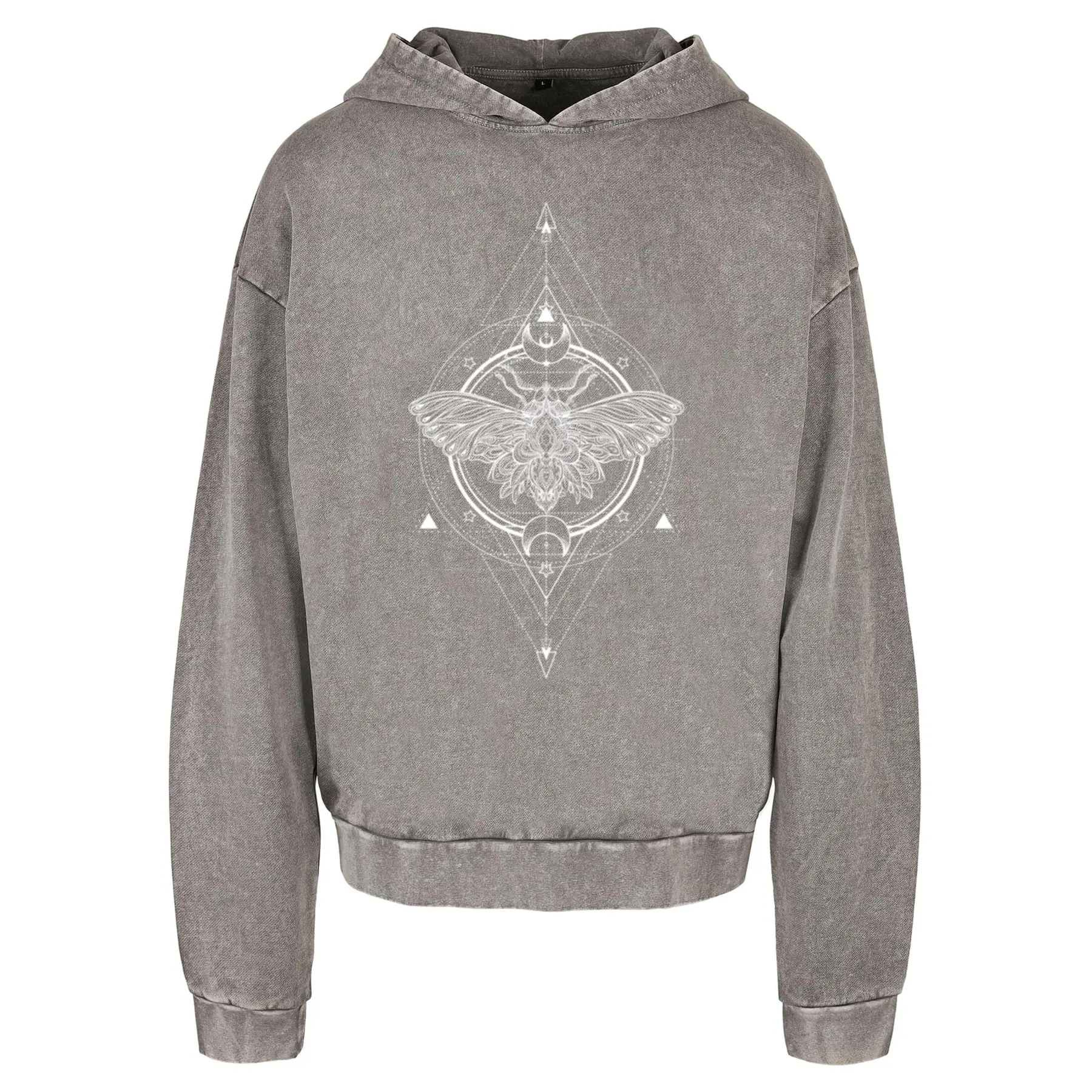 Kapuzensweatshirt Mister Tee Moth Acid Washed