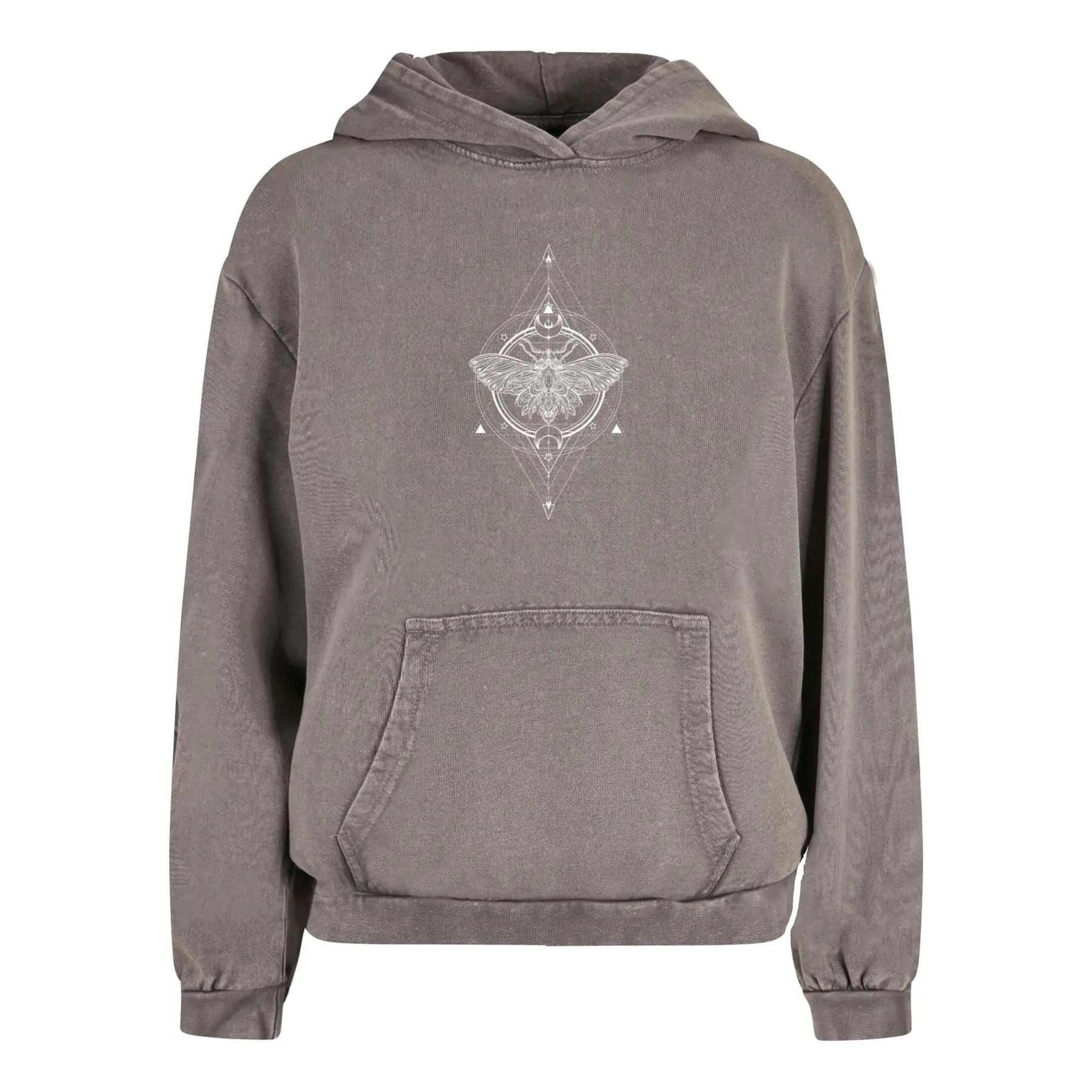 Hoodie Damen Mister Tee Moth Acid Washed
