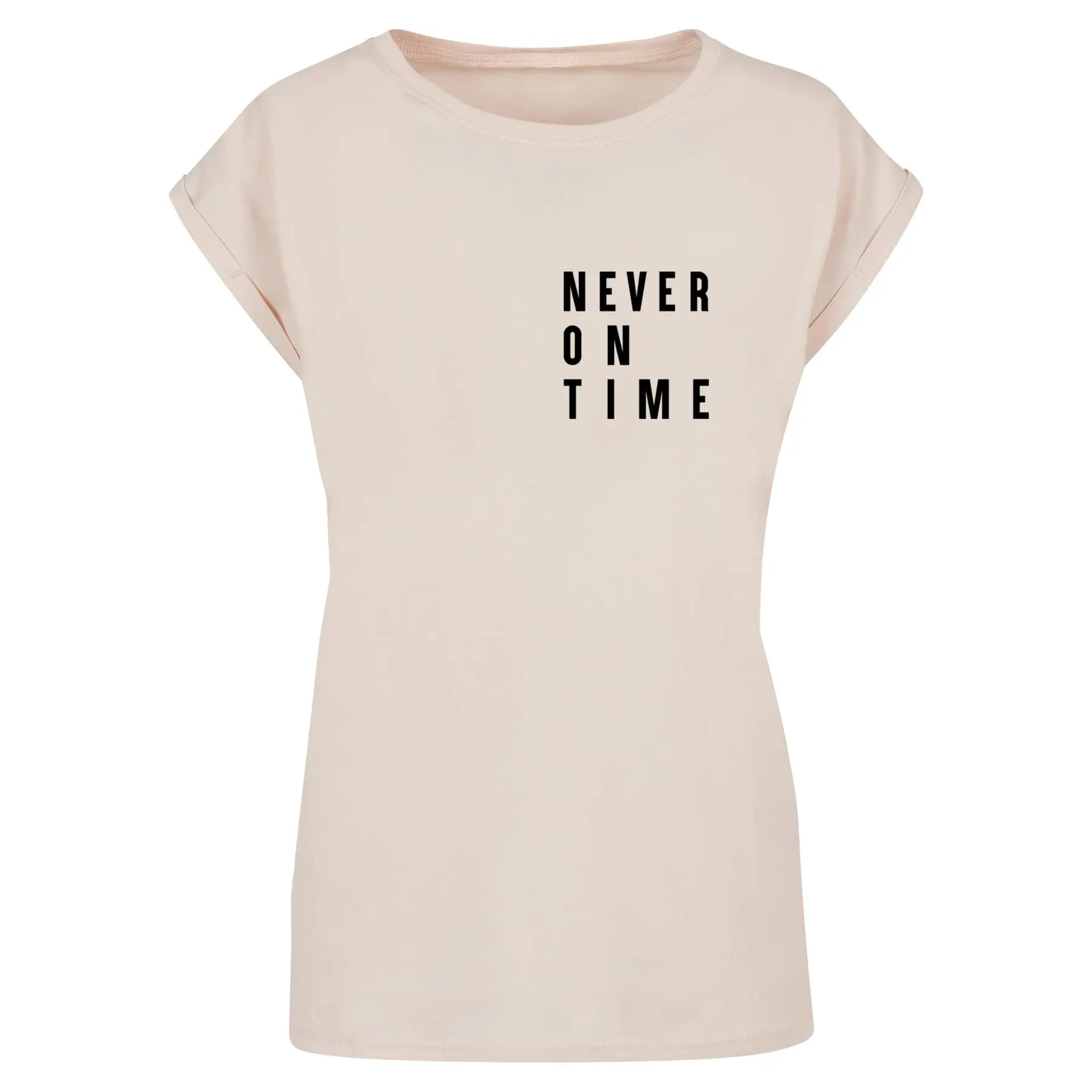 Damen T-Shirt Mister Tee Never On Time Extended
