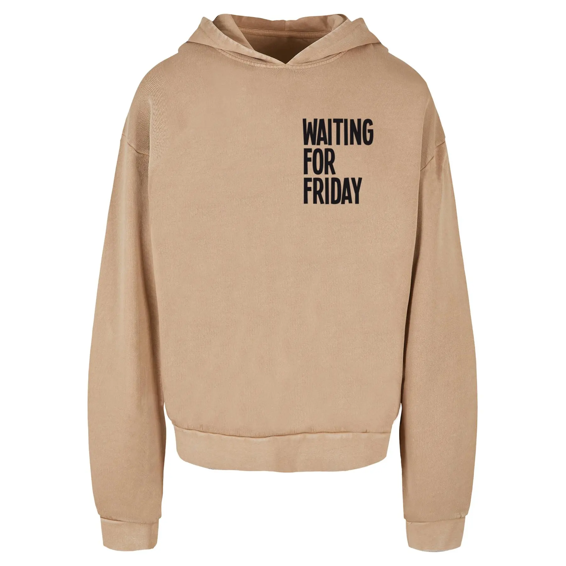 Kapuzensweatshirt Mister Tee Waiting For Friday Acid Washed