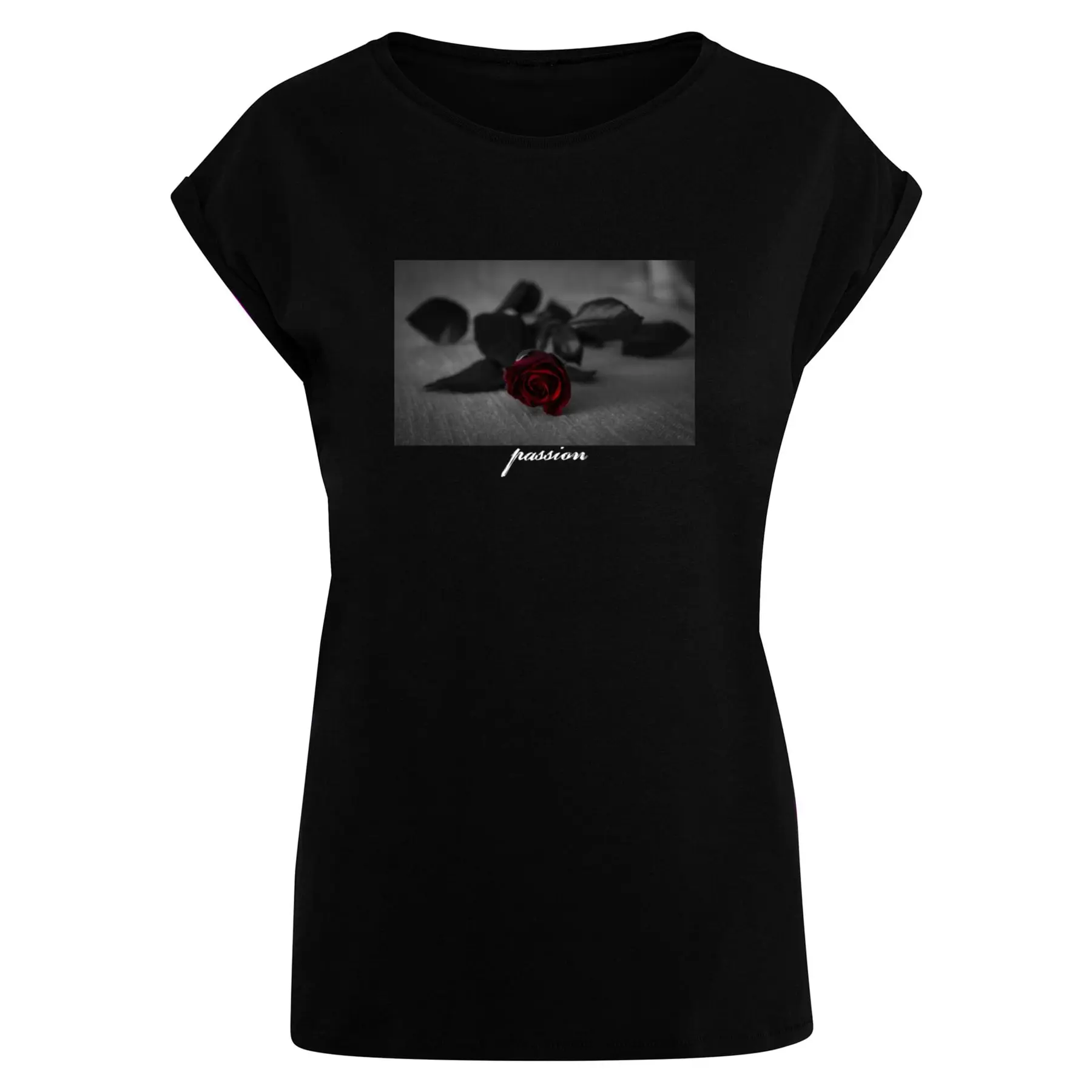 Damen T-Shirt Mister Tee Passion Rose