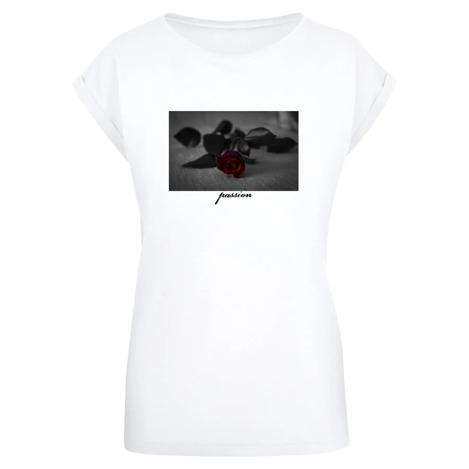 Damen T-Shirt Mister Tee Passion Rose