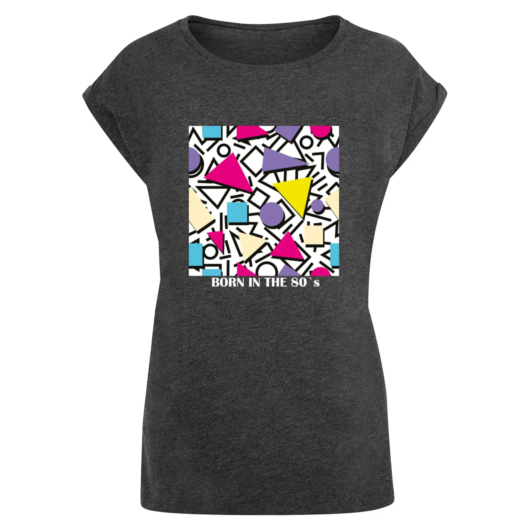 Damen T-Shirt Mister Tee Geometric Retro Extended