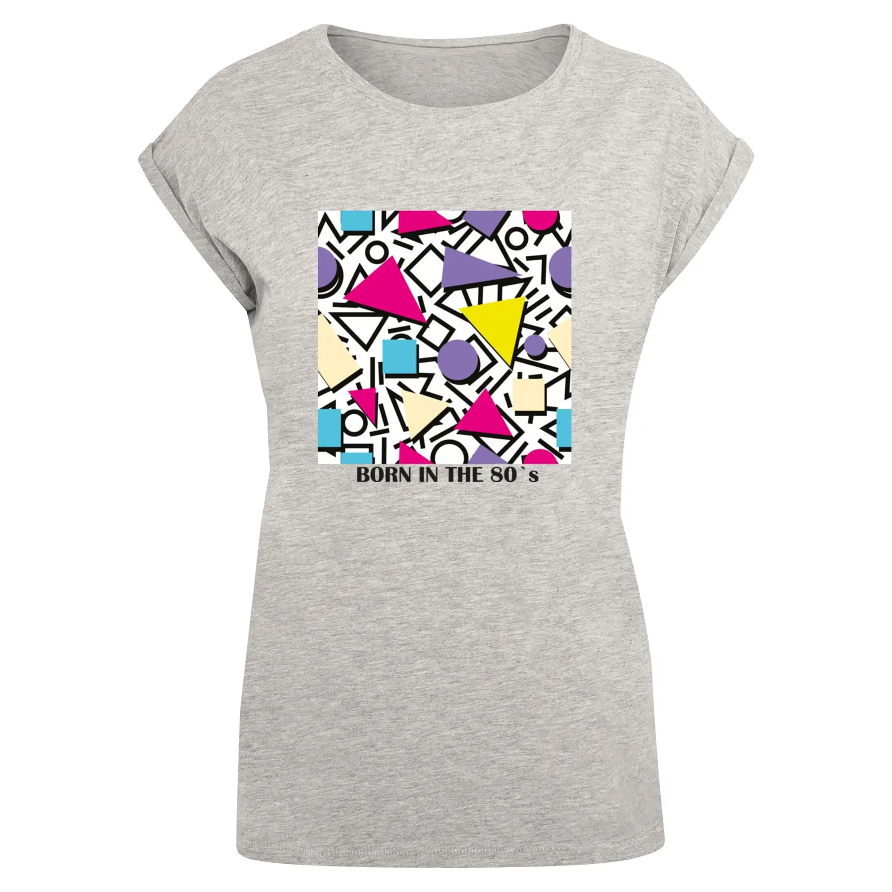 Damen T-Shirt Mister Tee Geometric Retro Extended