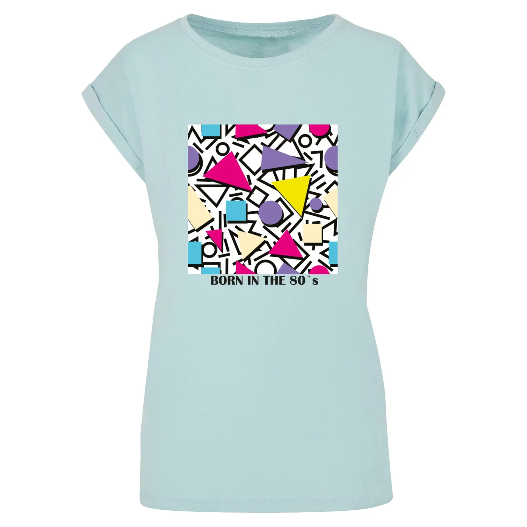 Damen T-Shirt Mister Tee Geometric Retro Extended