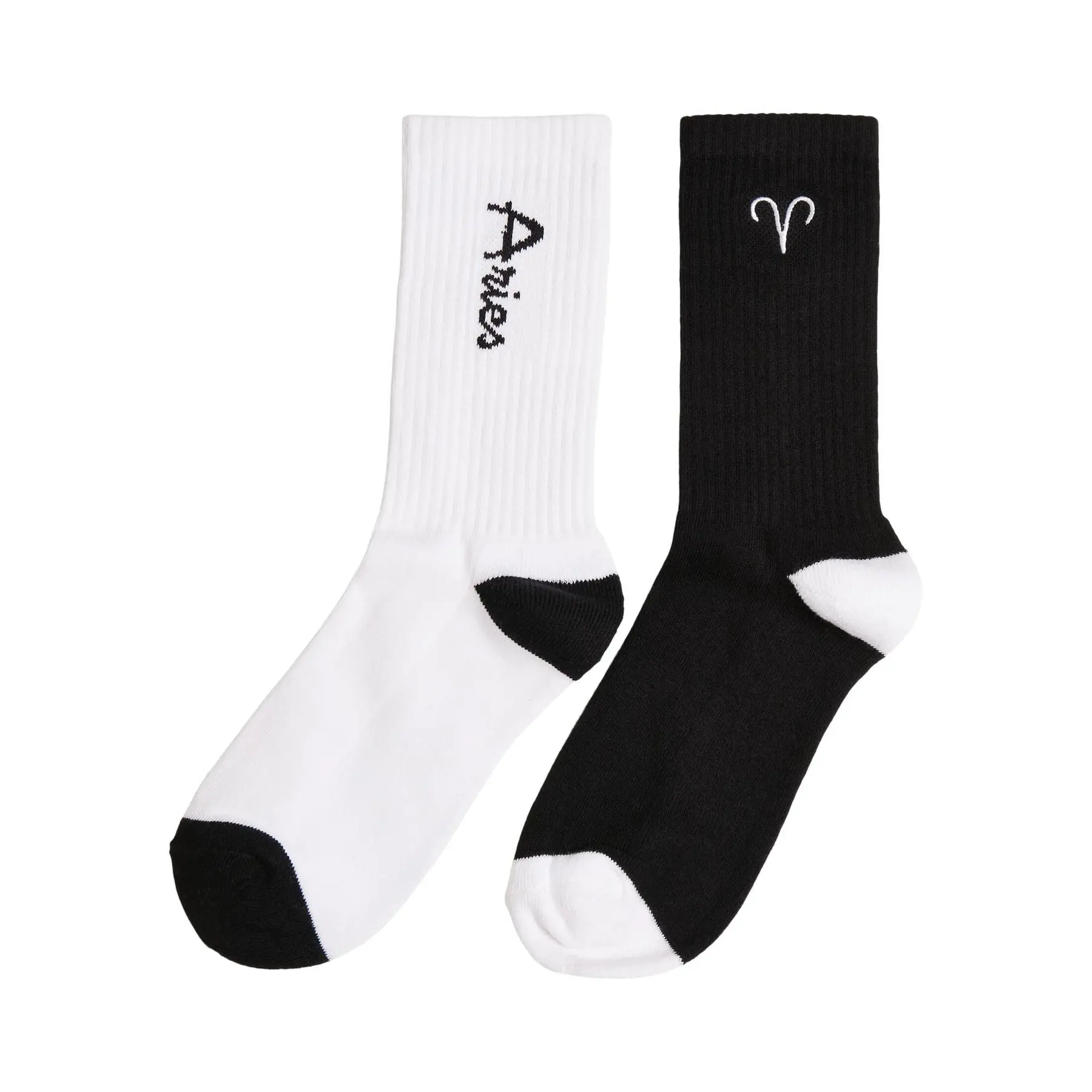 Mister Tee - Aries Zodiac 2Pack Sokken - 35/38 - Zwart/Wit