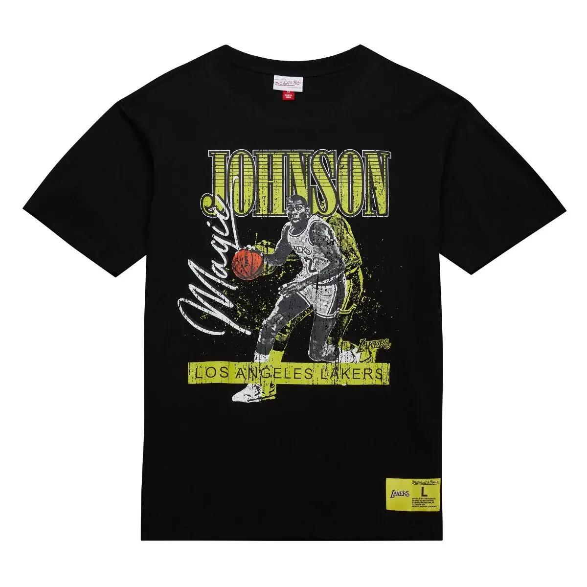 T-shirt con logo vintage Los Angeles Lakers HW Neon Pop Playe Magic Johnson