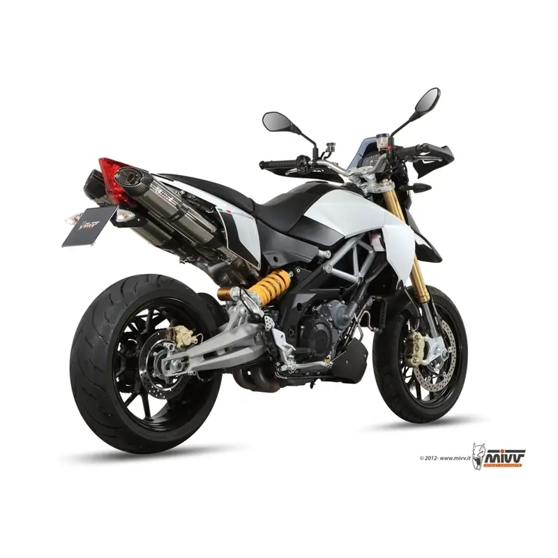 Silencieux Moto Inox/Casquette Carbone Mivv Aprilia Dorsoduro 1200