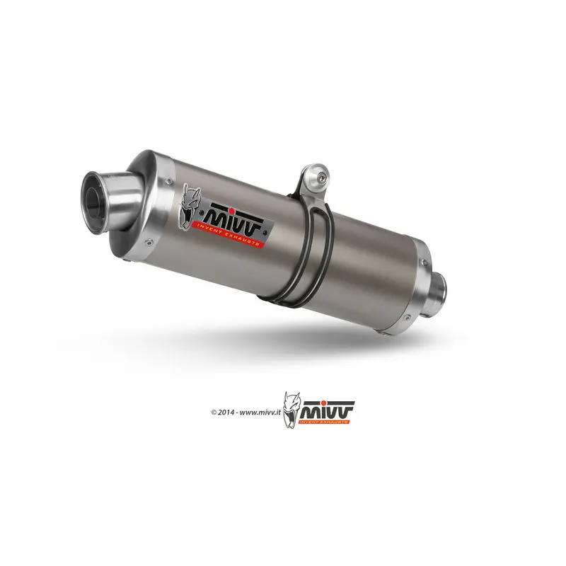 motoruitlaat Mivv Oval Classic titane Honda XRV750 Africa Twin