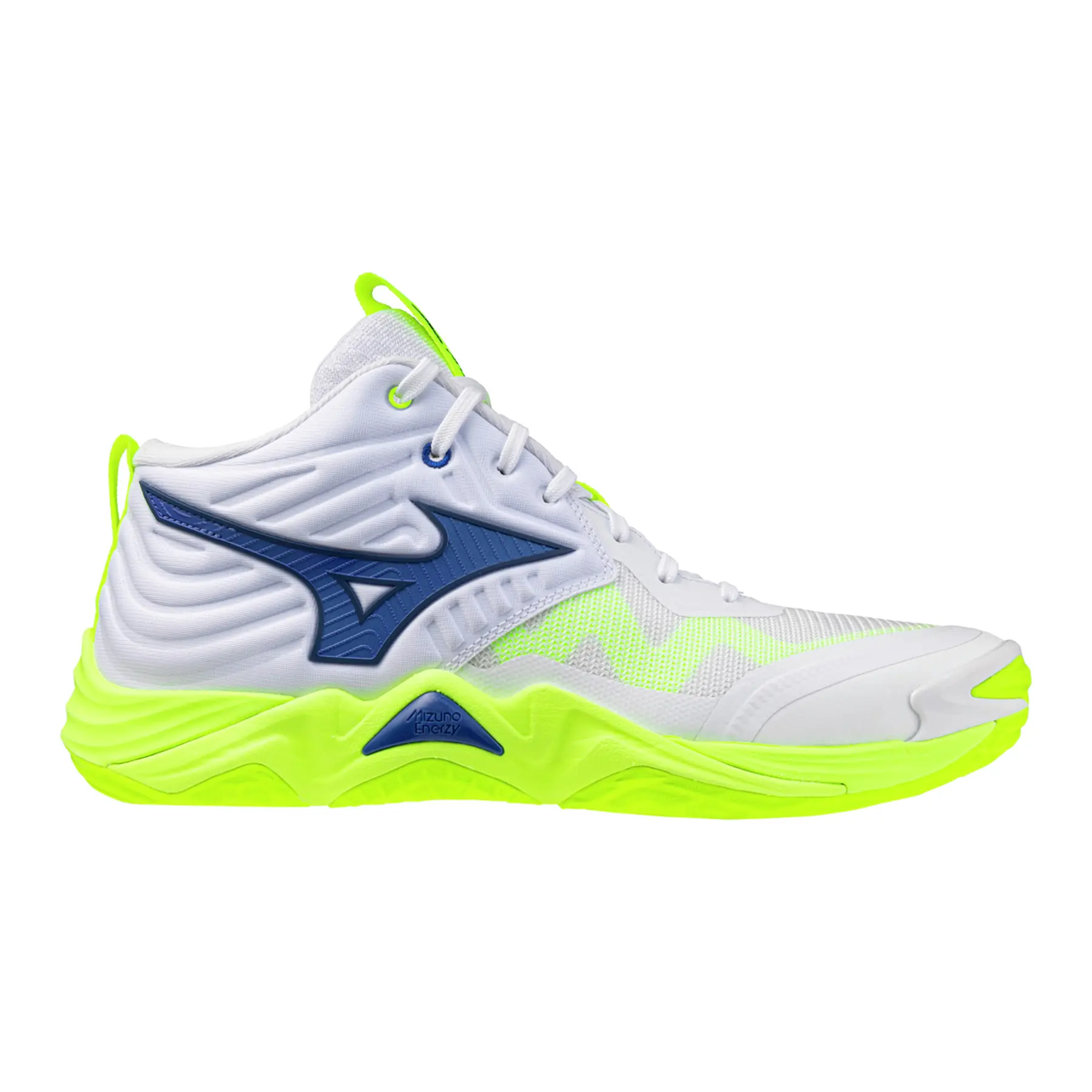 Mizuno WAVE MOMENTUM ELITE MID Chaussures de volleyball Lightning JauneDazzlin FemmeHommee Taille43