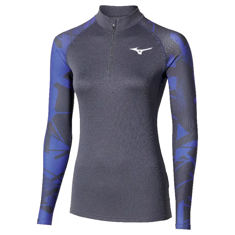 1/4-Zip-Langarmtrikot, Damen Mizuno VIRT G5