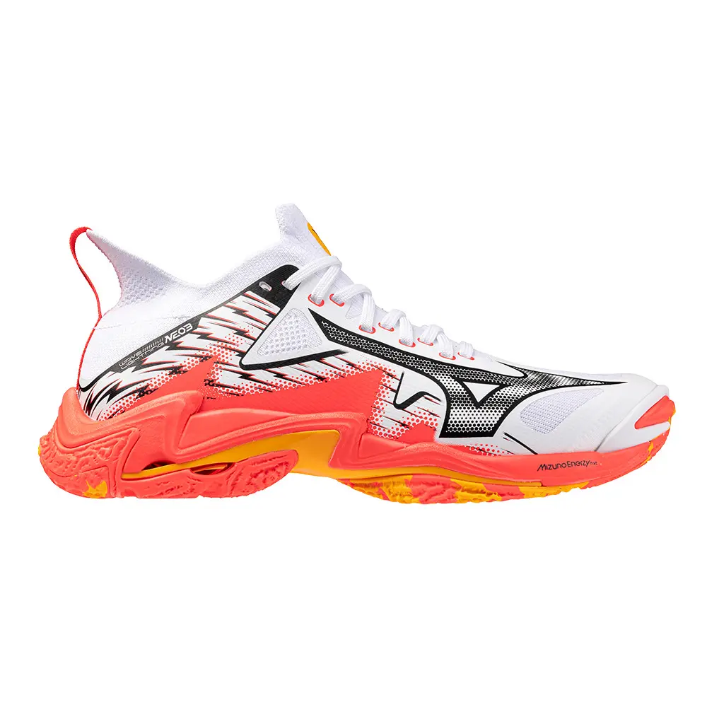 Mizuno WAVE LIGHTNING NEO 3 Chaussures de volleyball Fiery 2Citrus FemmeHommee Taille47