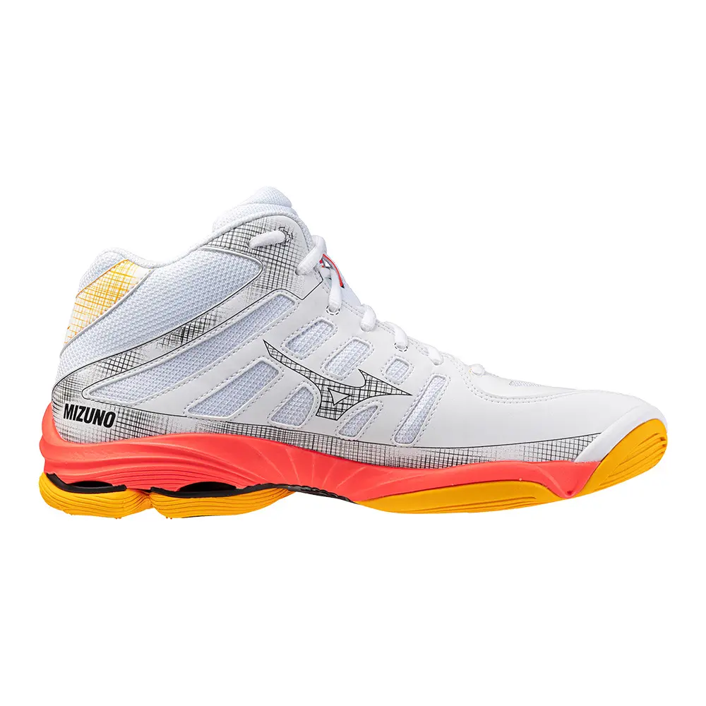 Mizuno WAVE VOLTAGE 2 MID Chaussures de volleyball Fiery 2Citrus FemmeHommee Taille47
