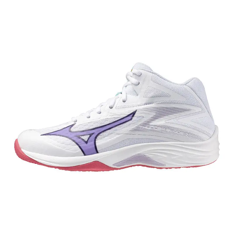 Mizuno THUNDER BLADE Z MID Chaussures de volleyball VioletIndigoCamelliaRos Femme Taille40.5