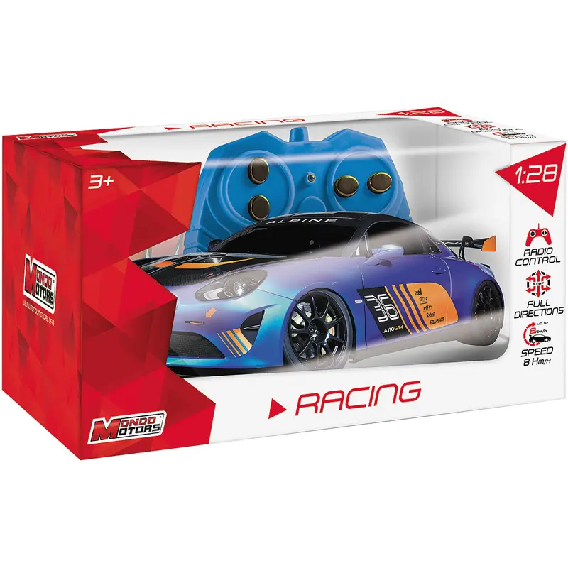 Jeux de voiture 1/28 radiocommandé A110 Gt4 alpine Mondo Motors