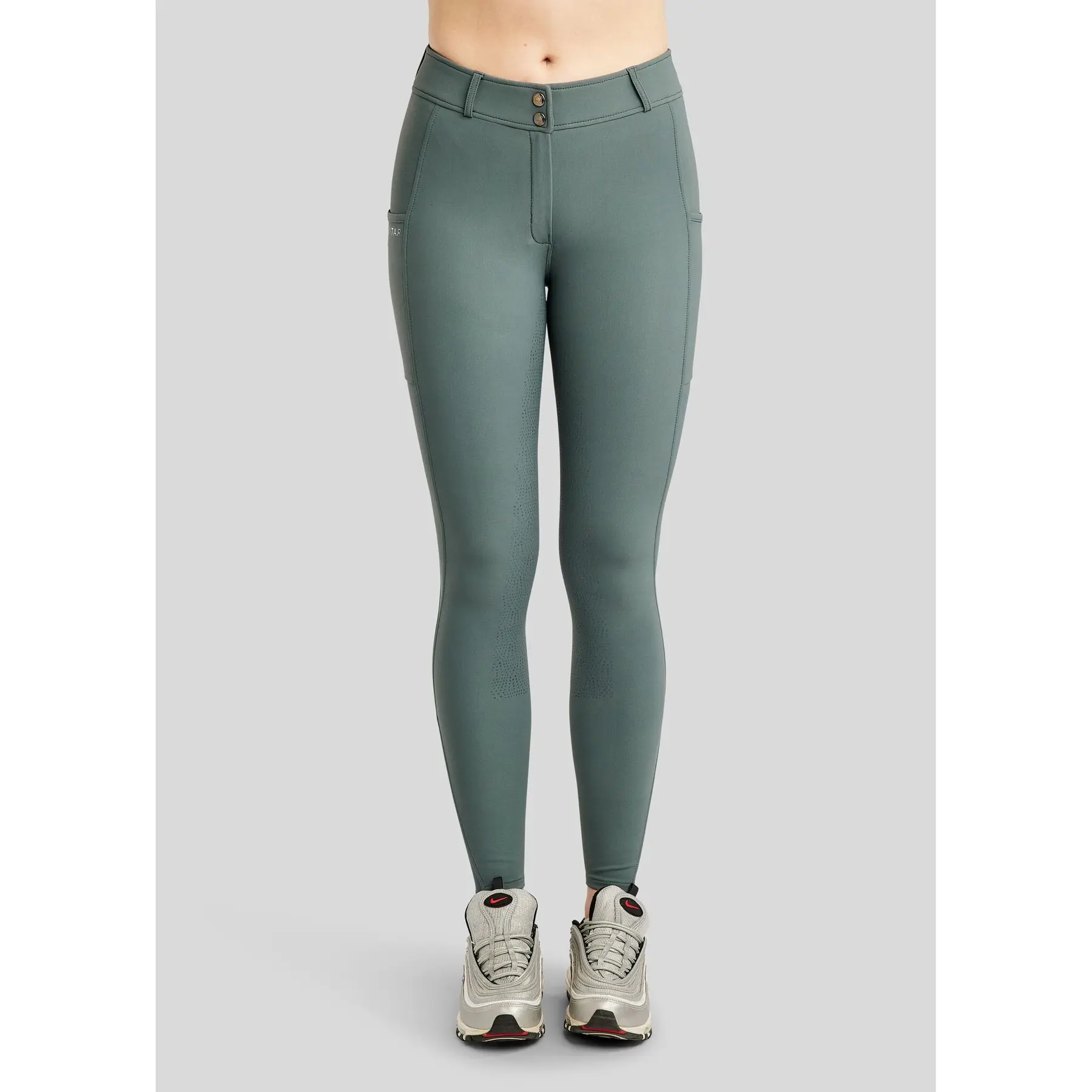 Pantaloni da equitazione full grip con tasche per telefoni donna Montar Megan