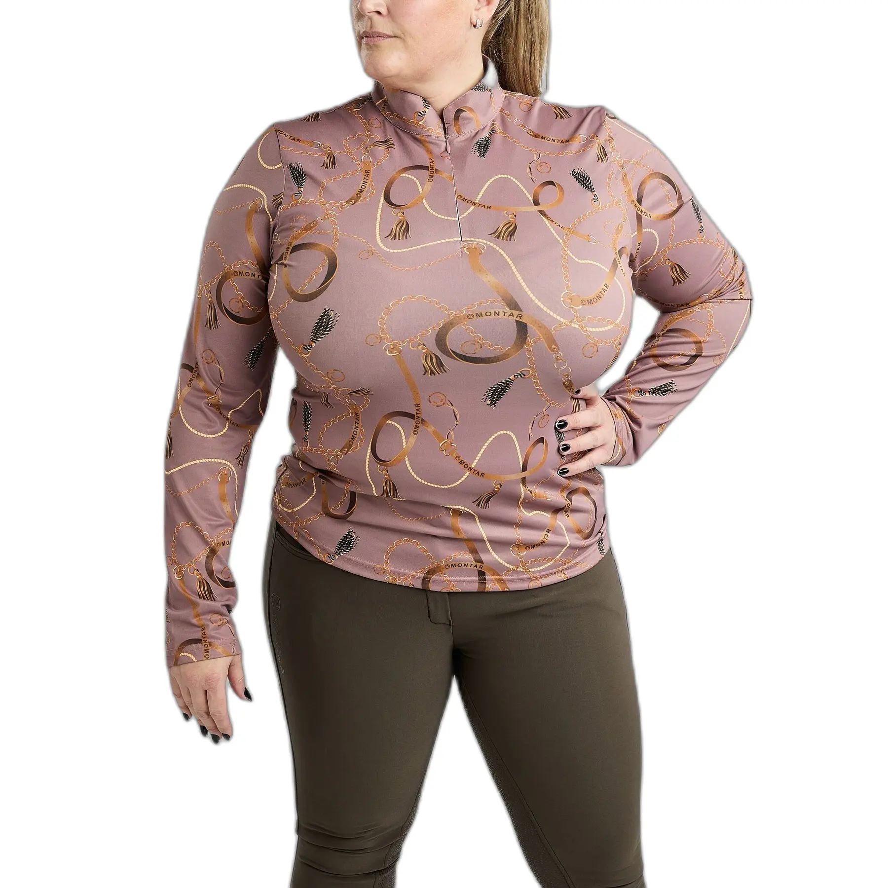 Riding polo long sleeves woman Montar Haily Curve