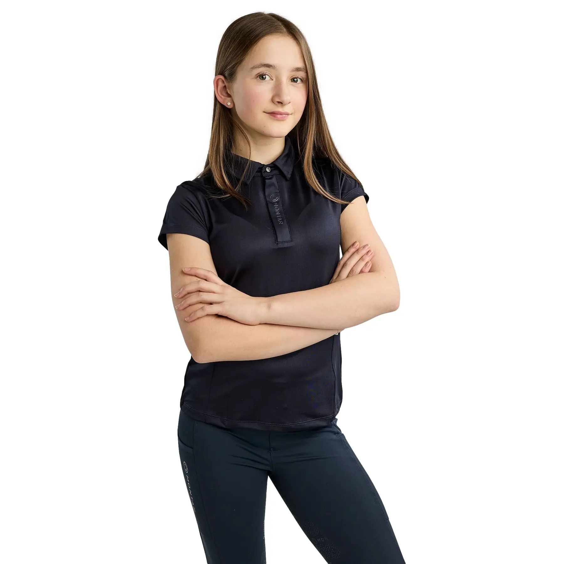 Reit-Poloshirt für Mädchen Montar Clubwear