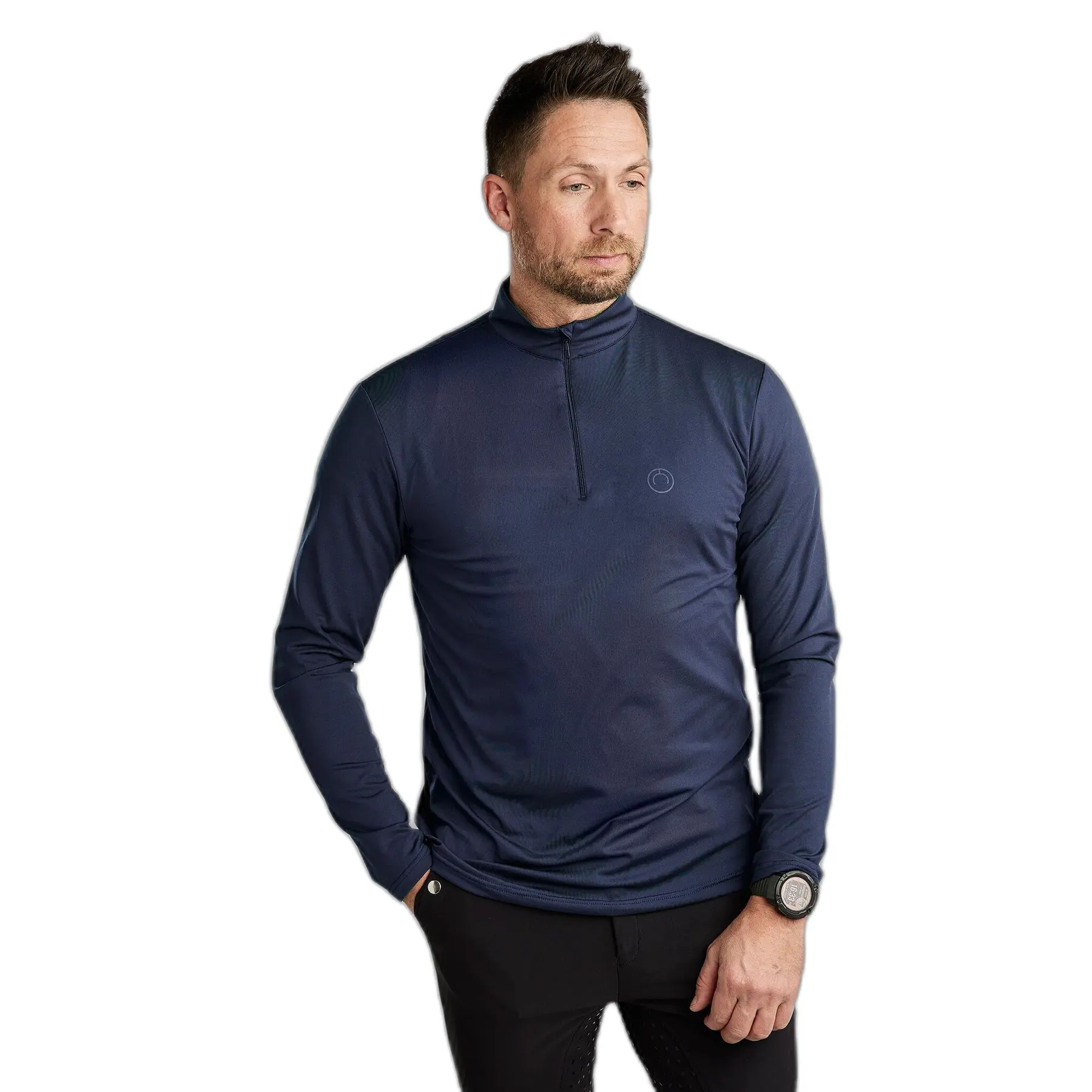 Reit-Poloshirt mit langen Ärmeln Montar Eric