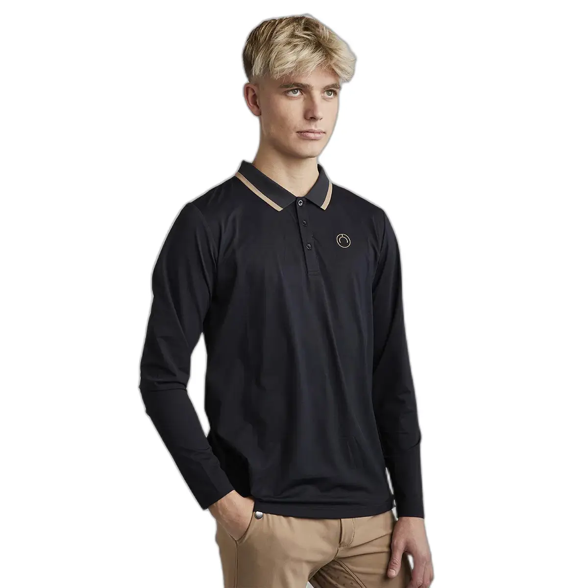 Reit-Poloshirt mit langen Ärmeln Montar Drake