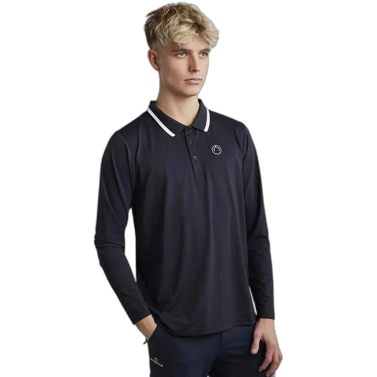 Reit-Poloshirt mit langen Ärmeln Montar Drake