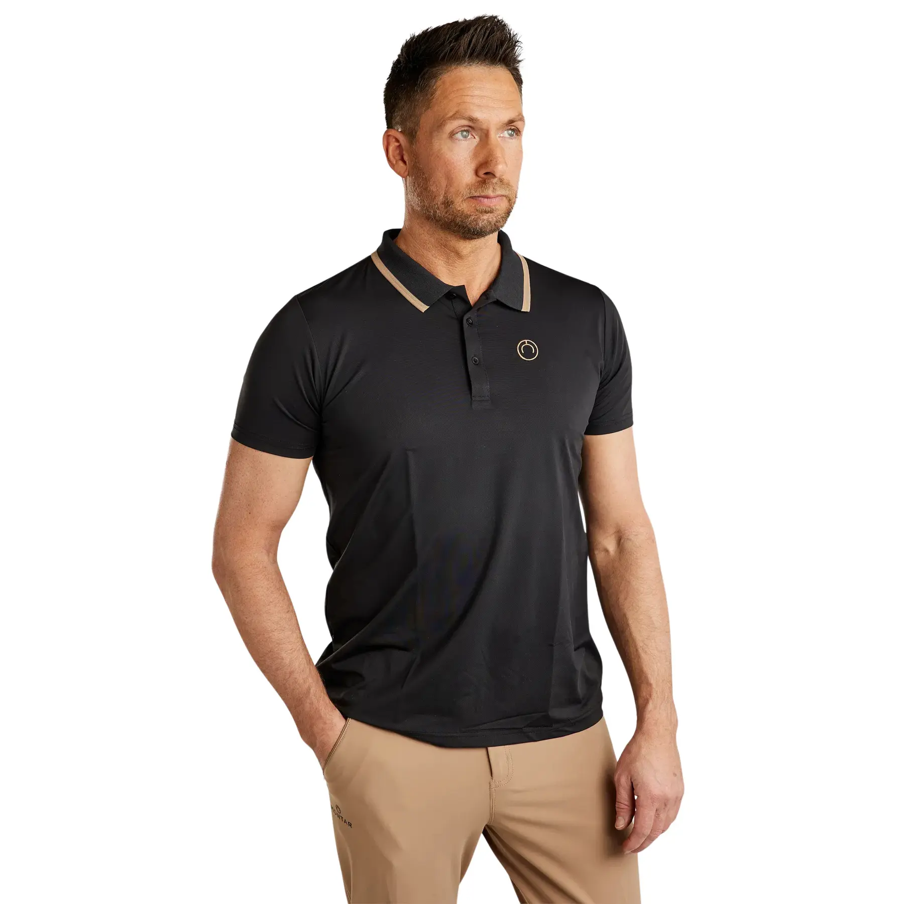Reit-Poloshirt Montar MoDrake Contrast Rib and Logo