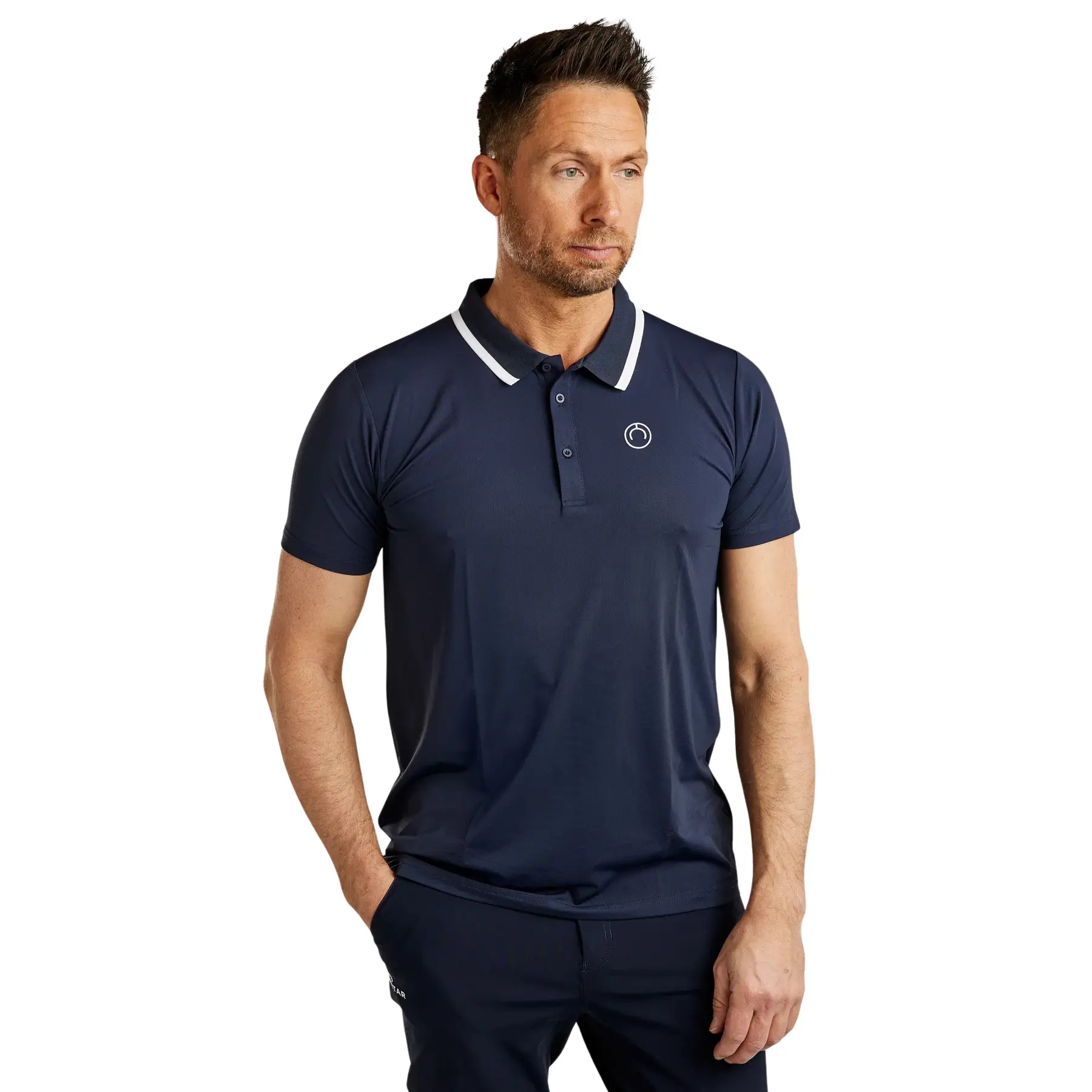Reit-Poloshirt Montar MoDrake Contrast Rib and Logo