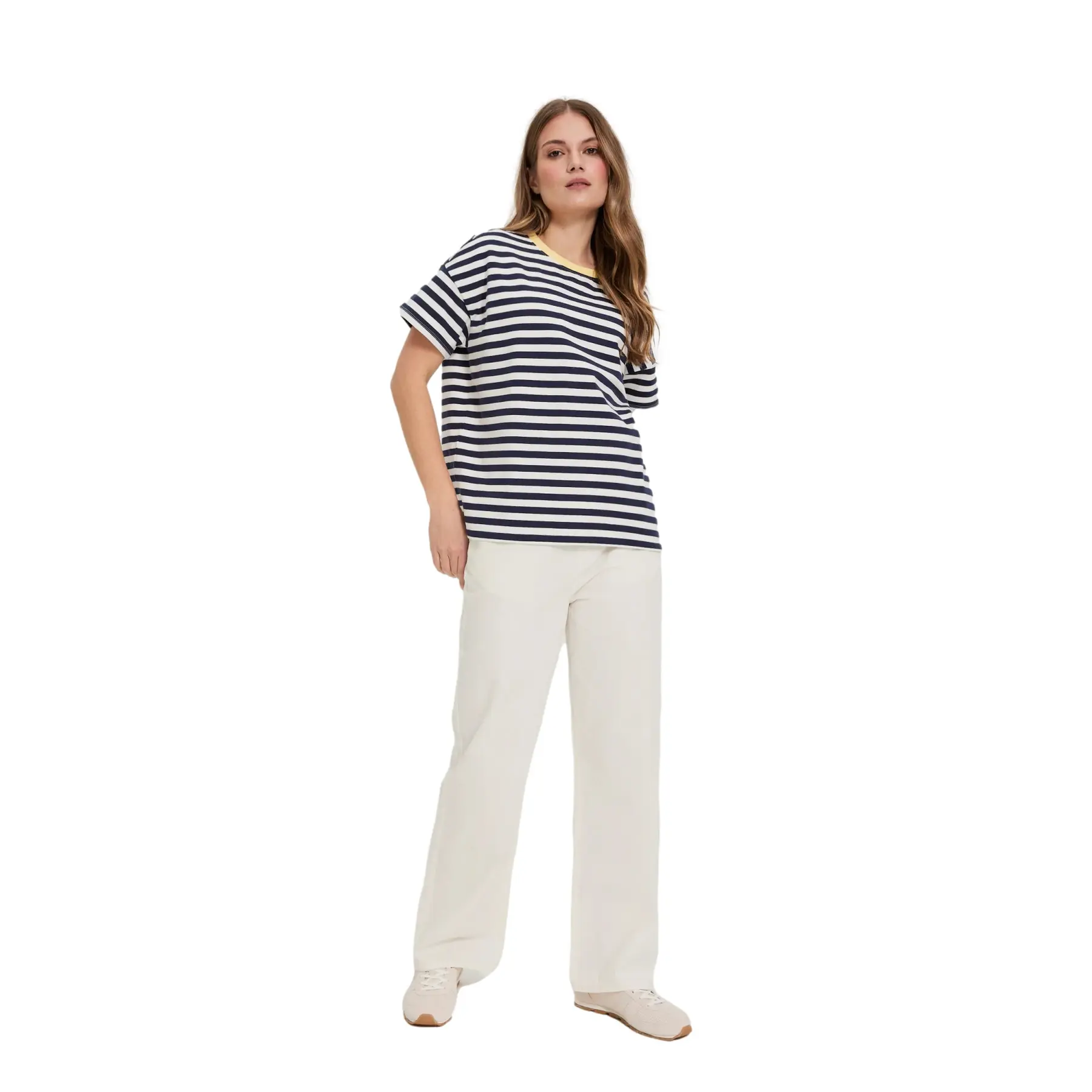 T-shirt oversize da donna Moodo L-BL-4911