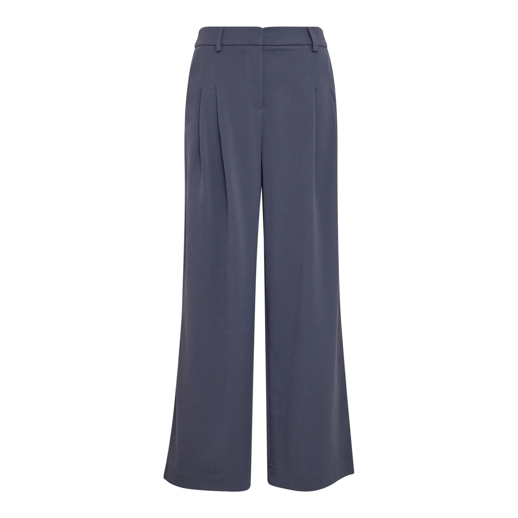 Moss Copenhagen Women's Bleu Wide-Leg Trousers Henrika