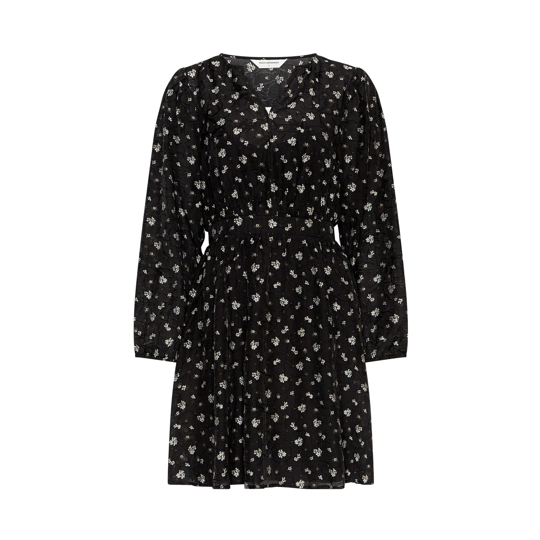 Moss Copenhagen Women's Noir Short Floral Print Dress For Nancy Aop