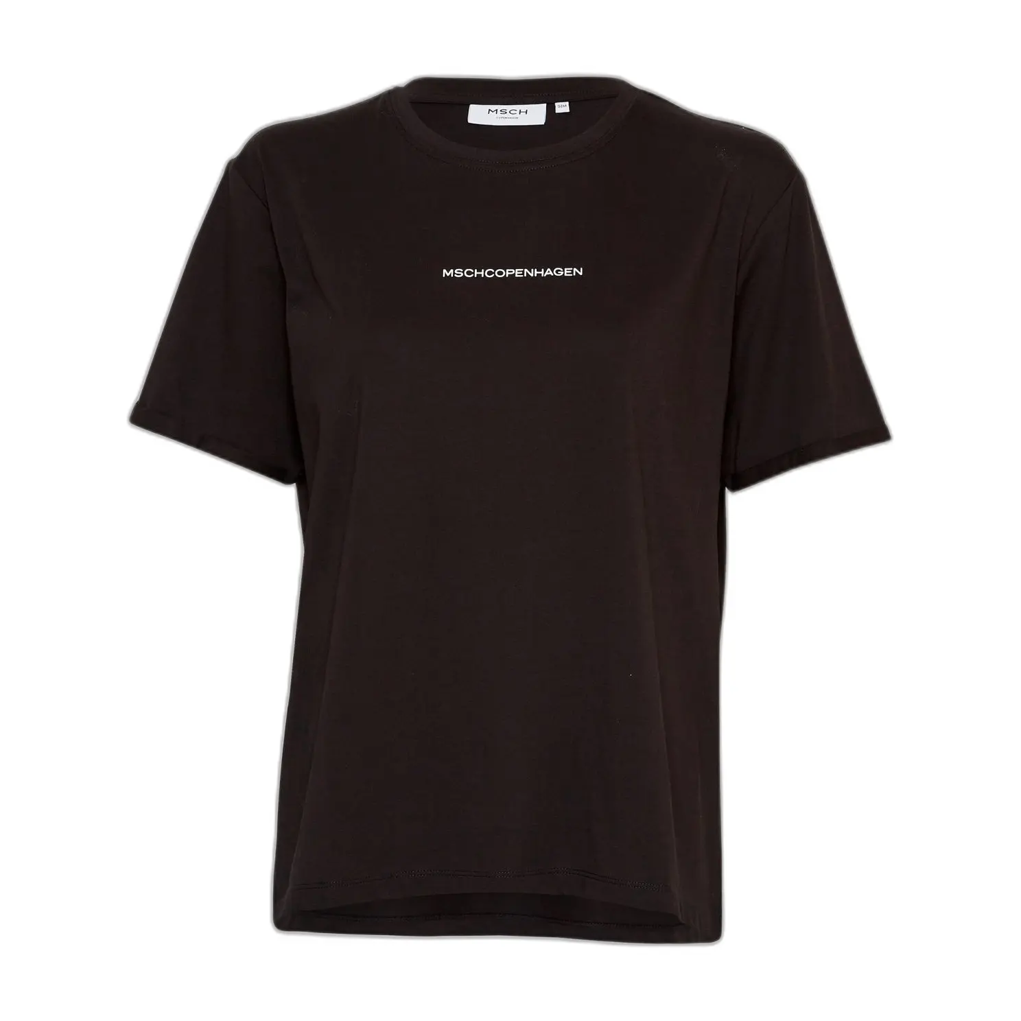 Moss Copenhagen Women's Black Logo T-Shirt Terina Organic