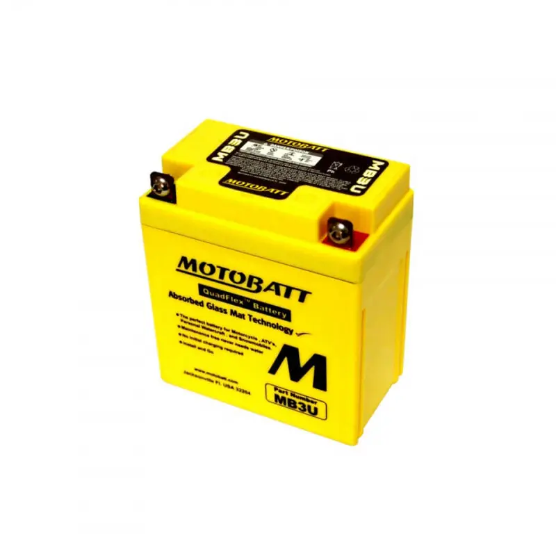 2-polige Motorradbatterie Motobatt MB3U