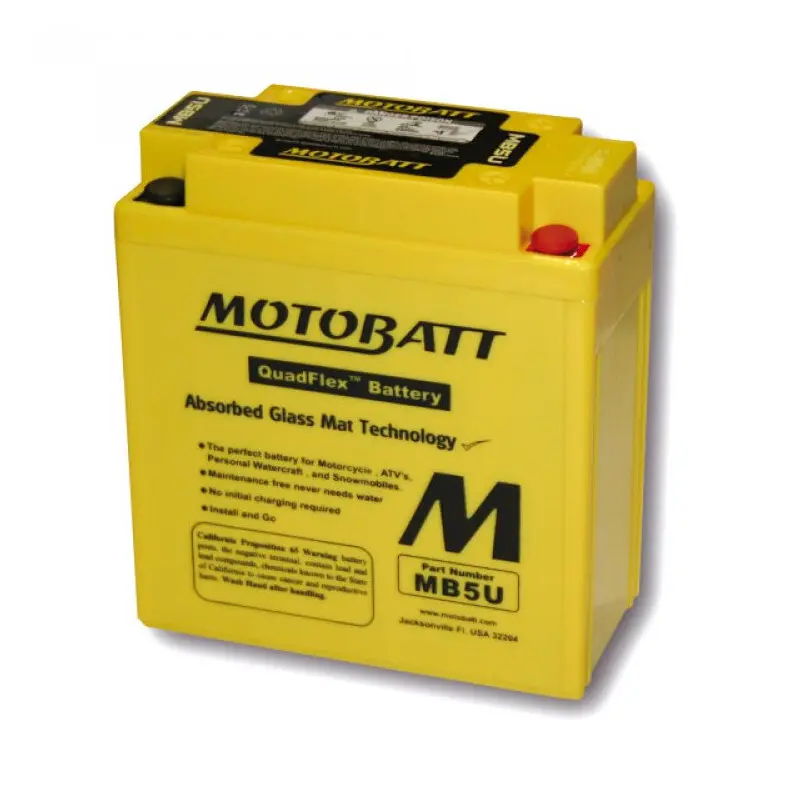 4-polige Motorradbatterie Motobatt MB5U