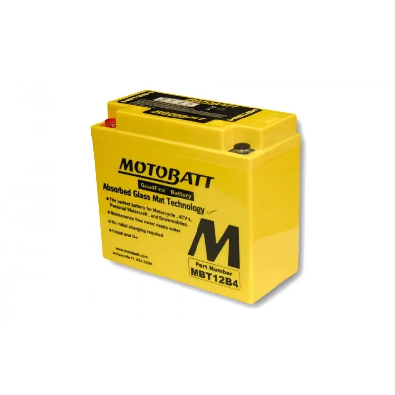 Motorradbatterie Motobatt MBT12B4 (2 poles)