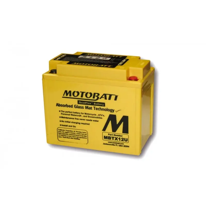 Motorradbatterie Motobatt MBTX12U (4 poles)