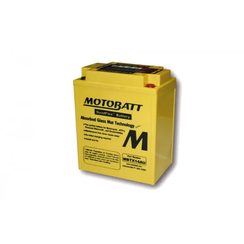 Motorradbatterie Motobatt MBTX14AU (4 poles)