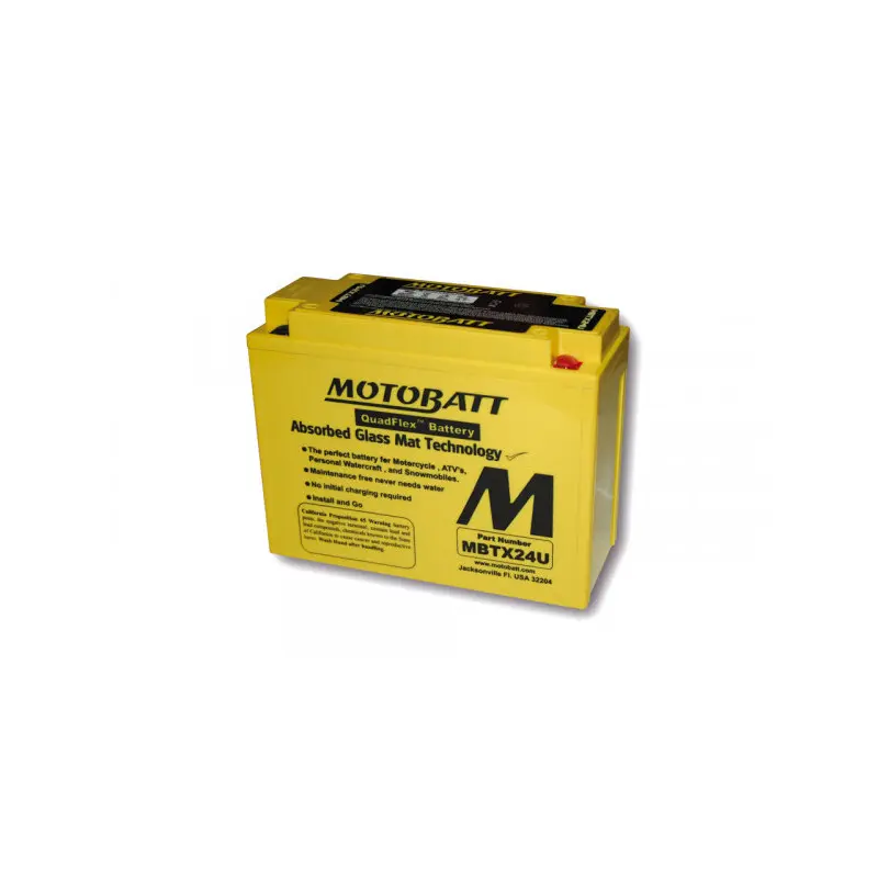 4-polige Motorradbatterie Motobatt MBTX24U