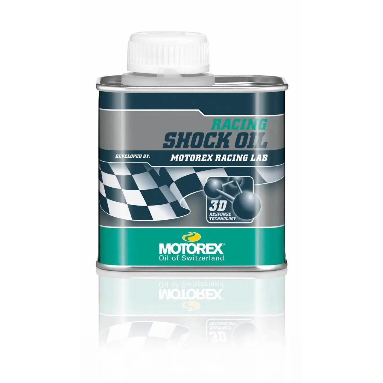Schokdemperolie tinnen fles Motorex Racing