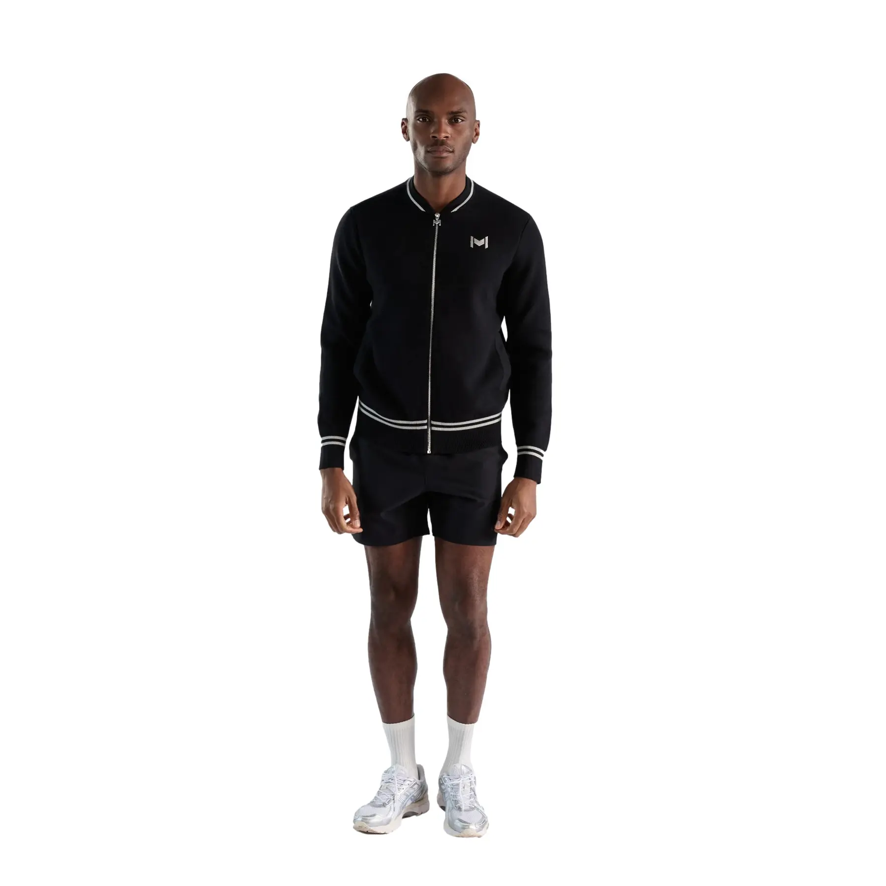 Strickjacke Mouratoglou Apparel Strickjacke Silver Finish